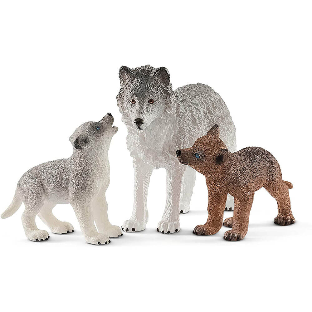 Schleich Wild Life Mother Wolf with Pups Playset