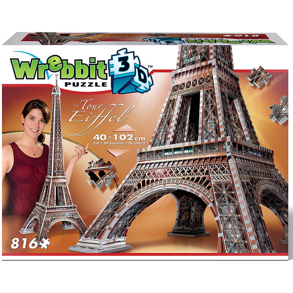 Wrebbit 3D The Eiffel Tower 816 Piece 3D Jigsaw Puzzle