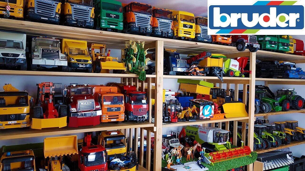 Custom Bruder Storage Display is a great example of how to store Bruder stuff for kids.
