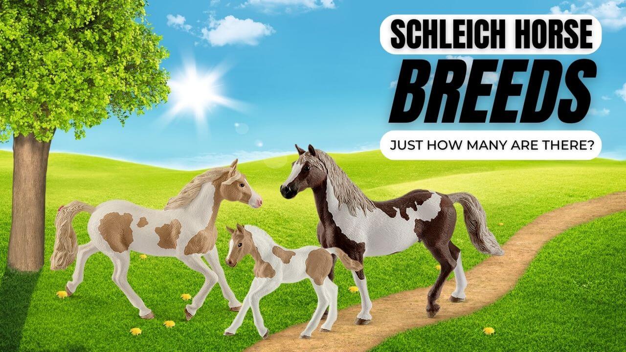Schleich horse breeds. Three Schleich horses.
