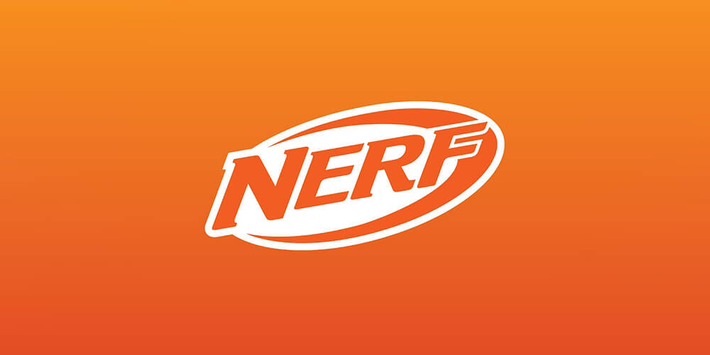 NERF Logo on orange background
