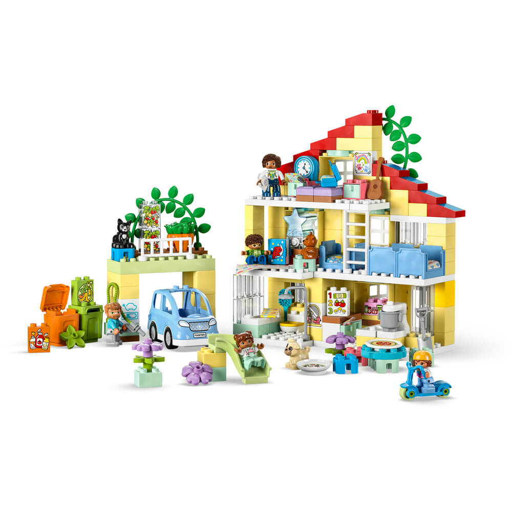 LEGO® DUPLO® Town 3in1 Family House 10994 Building Toy Set (218 Pieces) built