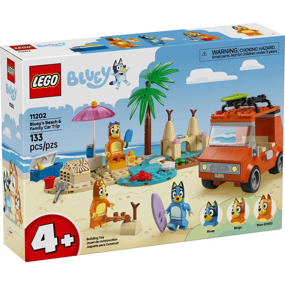 LEGO® Bluey Bluey's Beach & Family Car Trip (11202)