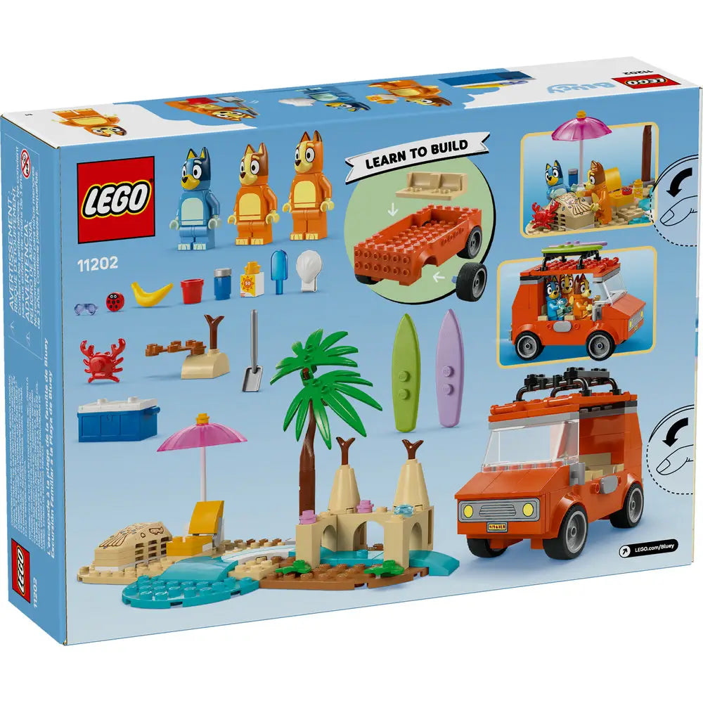 LEGO® Bluey Bluey's Beach & Family Car Trip (11202)