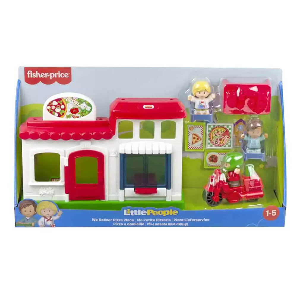 Fisher-Price Little People We Deliver Pizza Place Playset packaging