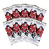 Upper Deck SP Hockey trading cards packs feature white foil wrappers with red jersey players, glossy material, rectangular sealed packs arranged in a fan layout on a clean white background.