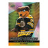 Upper Deck 2025-26 MVP mascot sticker card featuring Blades of the Boston Bruins, wearing black and gold jersey with number 00, set against colorful gradient background design.