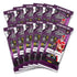 2025 Absolute Football 20-card value packs arranged in a fan layout, featuring purple foil wrappers, smooth glossy texture, tall rectangular pack form, and NFL trading card branding with Panini logos, Patrick Mahomes II imagery, and promotional text on a white background.