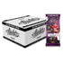 2025 Panini Absolute Football fat pack retail box with white cardboard exterior, matte printed surface, rectangular display form, and a purple 20-card value pack beside the box, showing NFL branding, Panini logos, and product details on a white background.