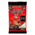 Panini Absolute Football 2025 trading card pack shows bold red and black foil with glossy texture, featuring Patrick Mahomes II, the Absolute Football logo, and a callout for seven cards per pack.