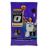 Purple foil Panini Donruss Optic Basketball 2024–25 pack featuring Ja Morant in a Memphis jersey dunking, labeled with NBA logo and text noting four cards inside.