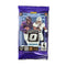 Panini Donruss Optic football trading cards pack purple glossy foil wrapper with smooth sealed edges and bold logo, 4 card retail pack featuring NFL players imagery, displayed upright on clean white studio background