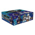 Panini Donruss Optic NFL trading cards retail box in blue, teal, and black glossy cardboard packaging with rectangular low-profile shape, featuring football player graphics and branding, sealed collector box on a clean white background