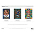 Panini Mosaic NFL chase cards display featuring multicolor mosaic, stained glass, and kaleidoscopic card designs with bold geometric patterns, premium foil textures, and football player portraits presented on a clean white background.