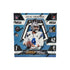 Panini Mosaic NFL trading card mega box shown in blue, black, and white glossy packaging with angular mosaic graphics, featuring a helmeted football quarterback image on the front, designed for retail collectors.