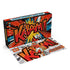 Panini Absolute Football Kaboom! box displays bright explosive comic graphics with bold lettering and textured bursts, centering energetic NFL artwork across a stylized collectible countdown layout.