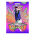 Panini Prizm Groovy insert card featuring Charlie Condon in a Colorado jersey, shown against a vibrant psychedelic purple, orange, and green patterned background.