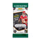 Panini Prizm NFL trading cards value pack in green, white, and black foil packaging with vertical rectangular shape, featuring Patrick Mahomes artwork, sealed 15-card retail pack displayed on a clean white background