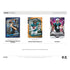 Panini Prizm NFL base and rookie cards in multicolor printed cardstock with rectangular shapes, featuring checkerboard, orange ice, and prismatic designs, collector showcase sheet on a neutral studio background