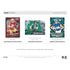 Panini Prizm football card parallels display in multicolor glossy cardstock with rectangular layouts, showcasing green, red checker, and emergent designs, promotional collector sheet on a minimal light background
