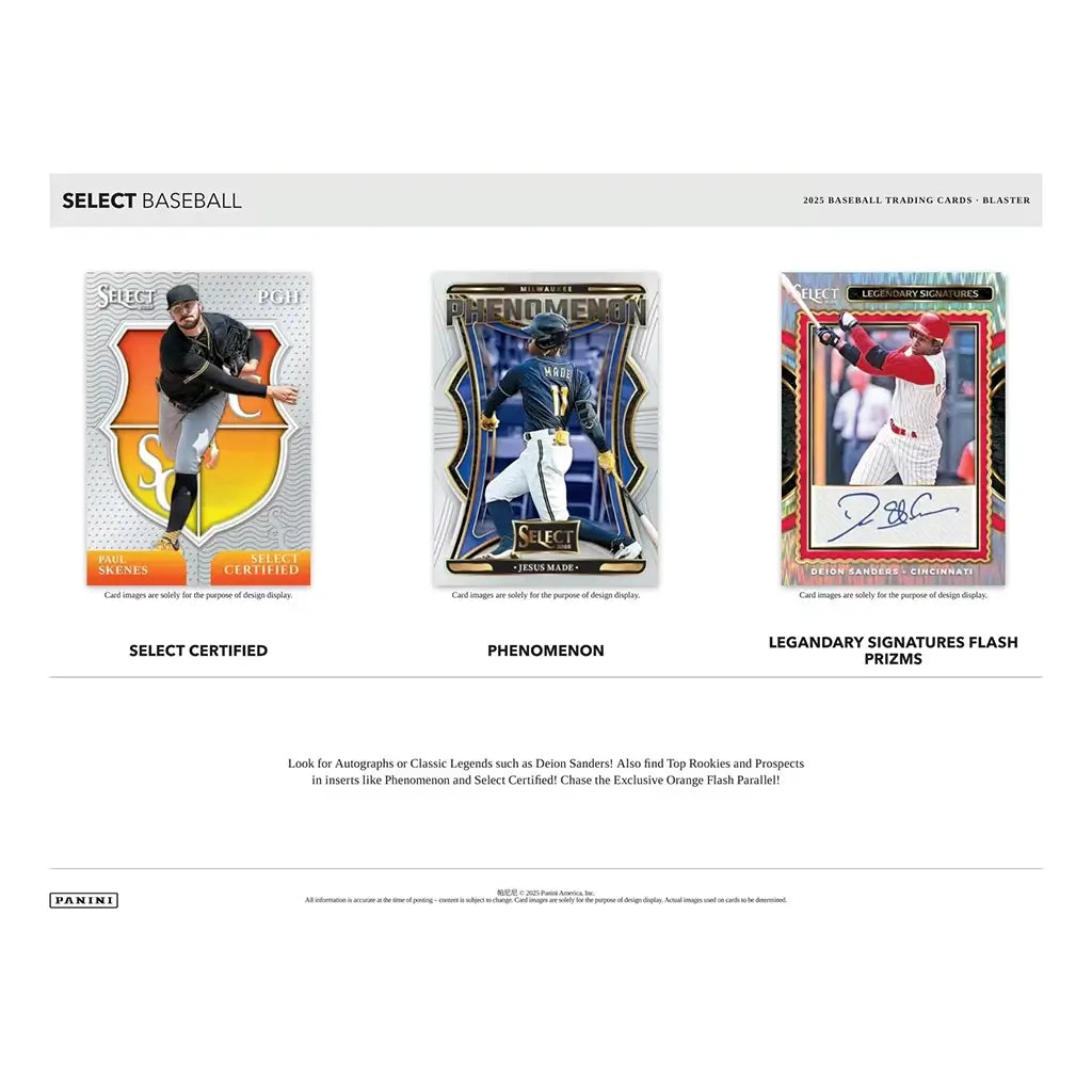 24ct. Baseball Baseball Select Panini 2025 コビー・メイヌー　レリックオート Select 【期間限定特価】Panini Blaster Giants Card – Box その他