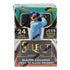 Panini Select baseball trading cards blaster box in teal, black, and gold glossy cardboard packaging with rectangular shape, featuring MLB player graphic, retail display for collectors on white background