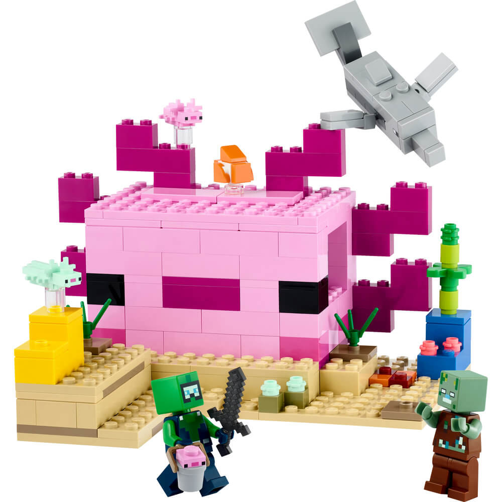 LEGO® Minecraft® The Axolotl House 21247 Building Toy Set (242 Pieces)