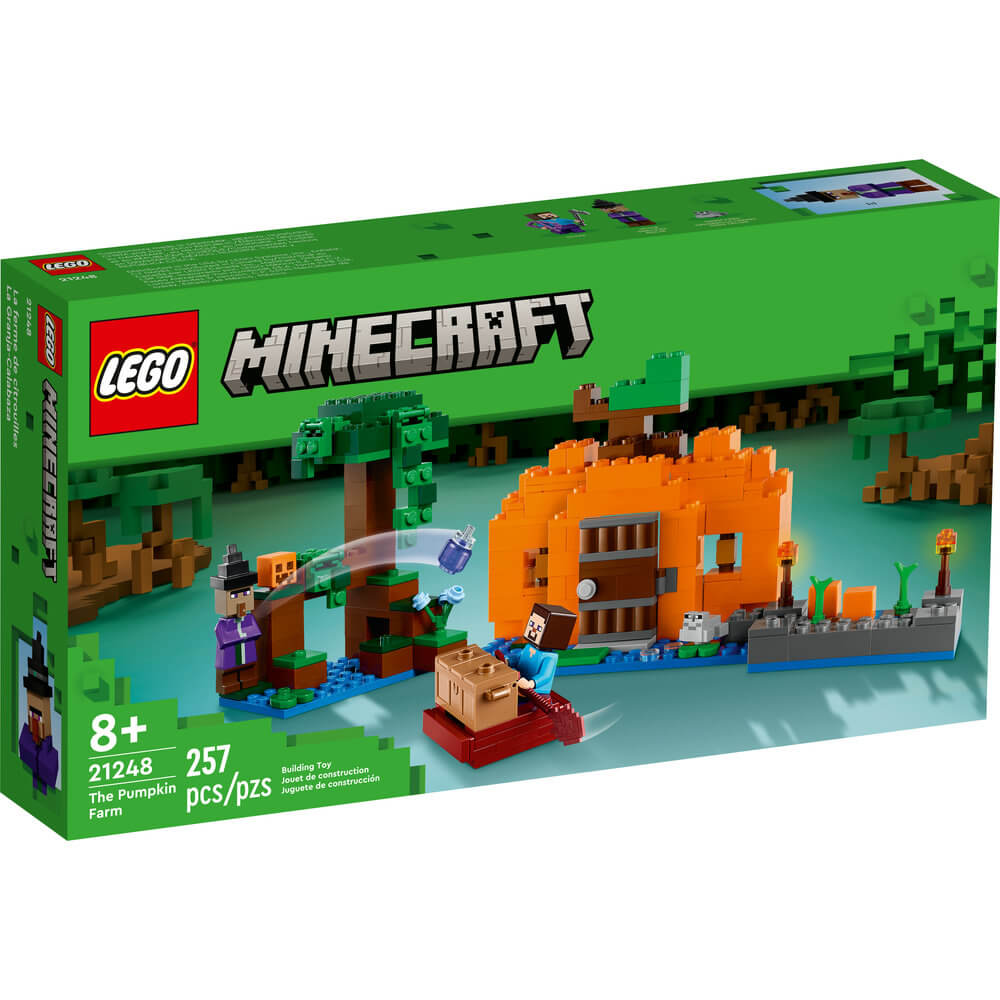 LEGO® Minecraft® The Pumpkin Farm 21248 Building Toy Set (257 Pieces) front of the box