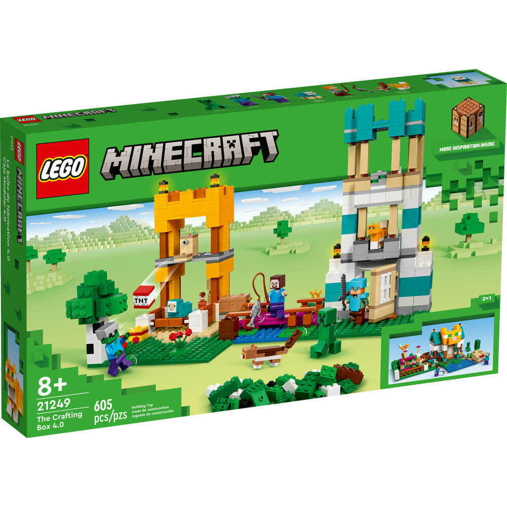 LEGO® Minecraft® The Crafting Box 4.0 21249 Building Toy Set (605 Pieces) front of the box