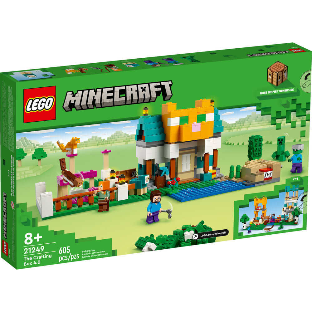 LEGO® Minecraft® The Crafting Box 4.0 21249 Building Toy Set (605 Pieces) back of the box