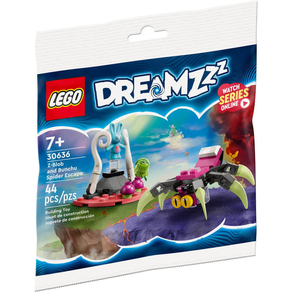 LEGO® DREAMZzz™ Z-Blob and Buncho Spider Escape 30636 Building Toy Set (44 Pieces) front of bag