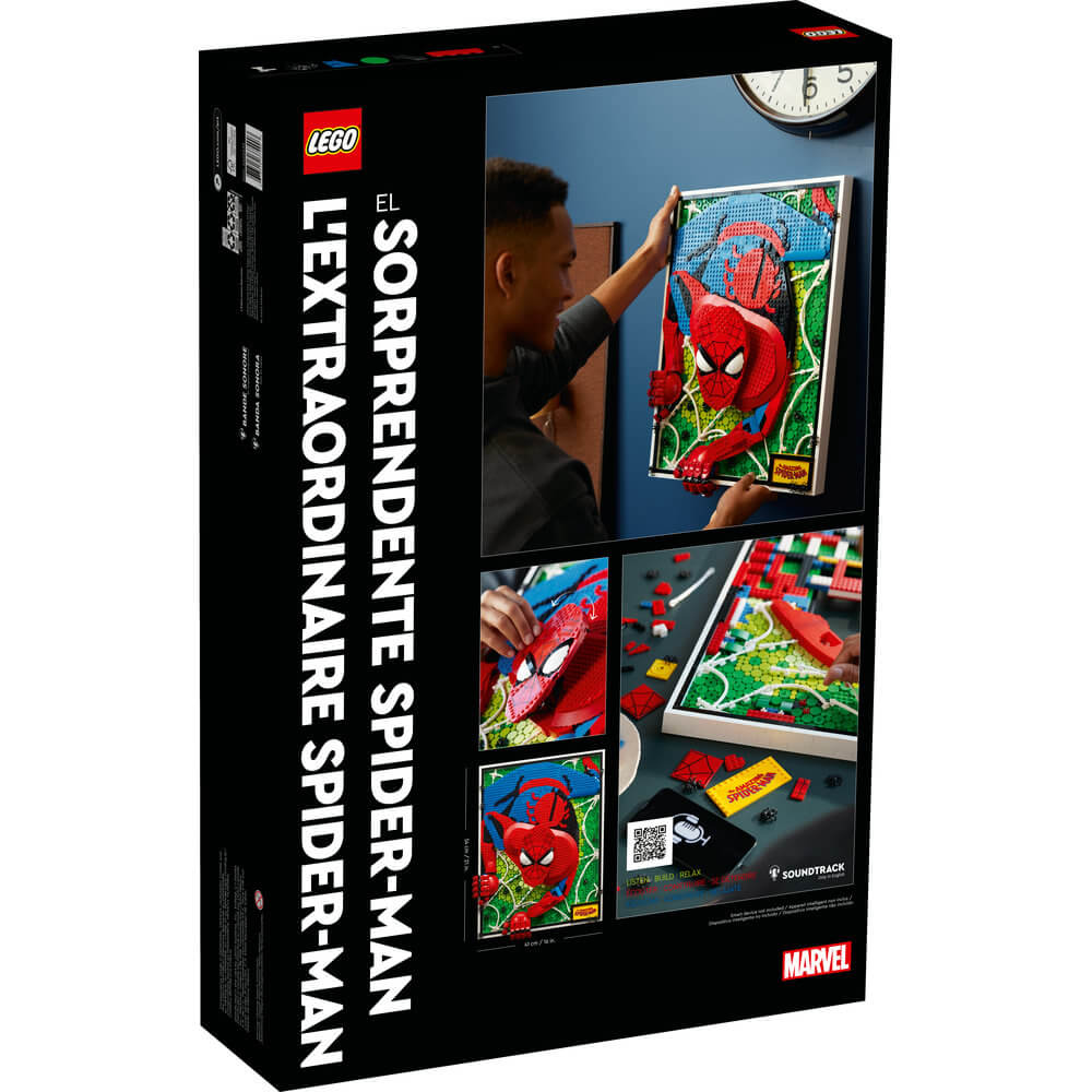 LEGO® Art The Amazing Spider-Man 31209 Building Kit (2,099 Pieces) back of the box