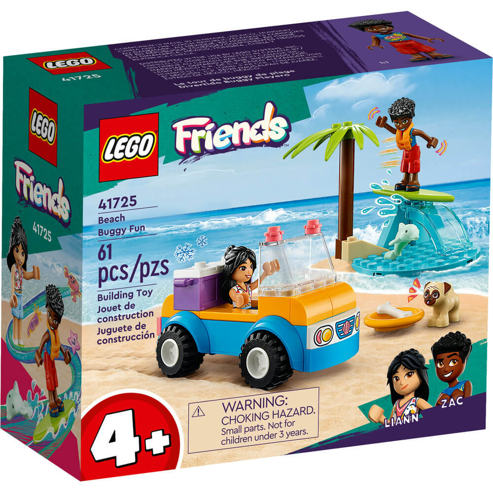 LEGO® Friends Beach Buggy Fun 41725 Building Toy Set (61 Pieces) front of the box