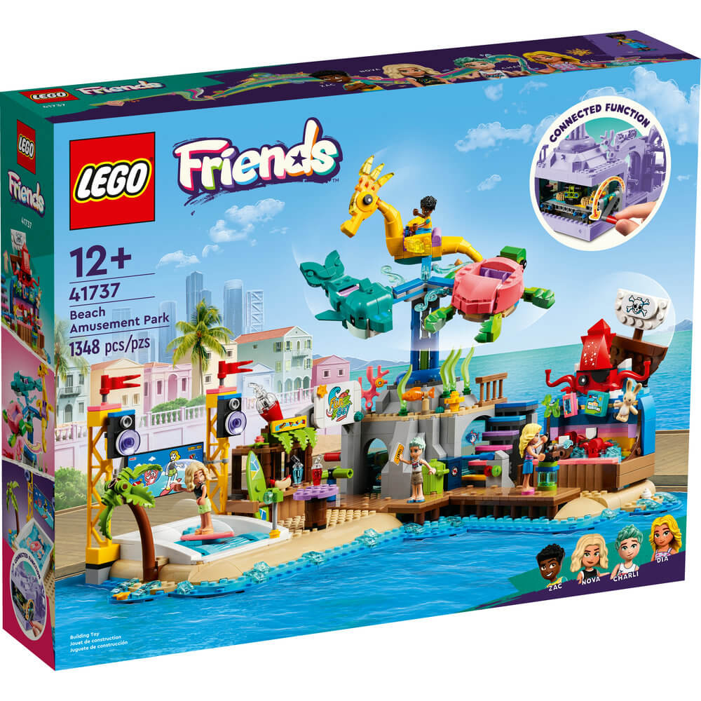 LEGO® Friends Beach Amusement Park 41737 Building Toy Set (1,348 Pieces) Front of the box
