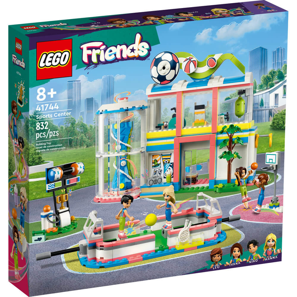 LEGO® Friends Sports Center 41744 Building Toy Set (832 Pieces) front of the package