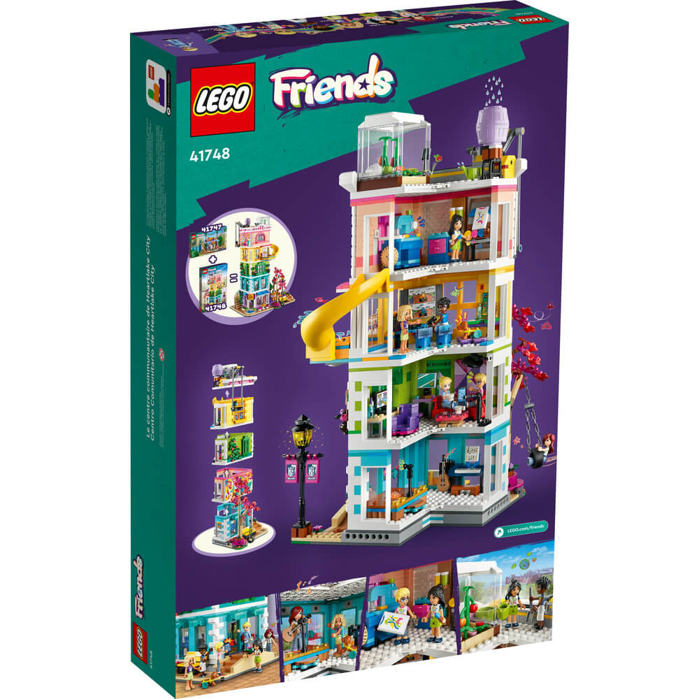 LEGO® Friends Heartlake City Community Center 41748 Building Toy Set (1,513 Pieces) back of the box