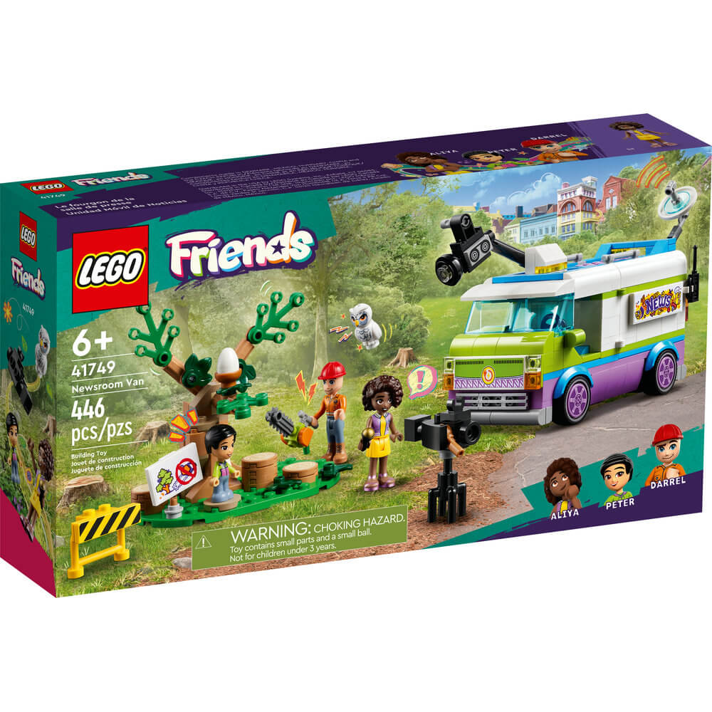 LEGO® Friends Newsroom Van 41749 Building Toy Set (446 Pieces) front of the box