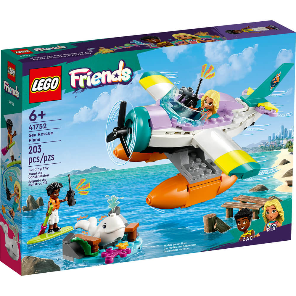 LEGO® Friends Sea Rescue Plane 41752 Building Toy Set (203 Pieces) front of the box