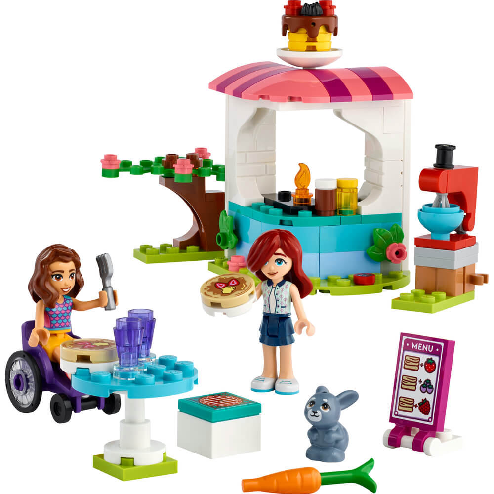 LEGO® Friends Pancake Shop 41753 Building Toy Set (157 Pieces) set up and built