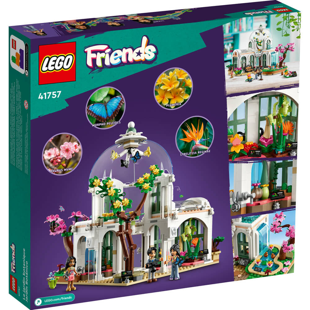 LEGO® Friends Botanical Garden 41757 Building Toy Set (1,072 Pieces) back of the package