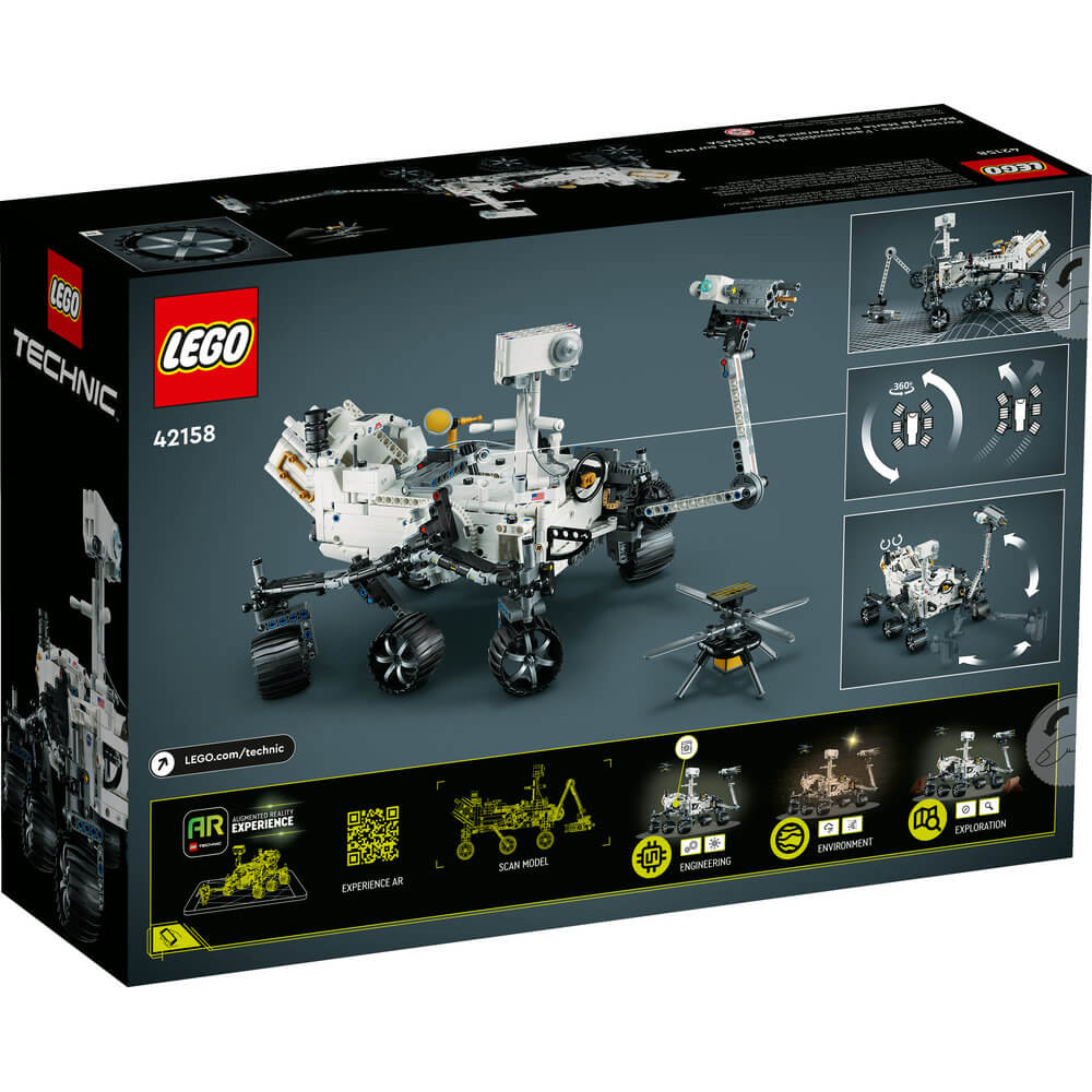 LEGO® Technic™ NASA Mars Rover Perseverance 42158 Building Toy Set (1,132 Pieces) back of the box