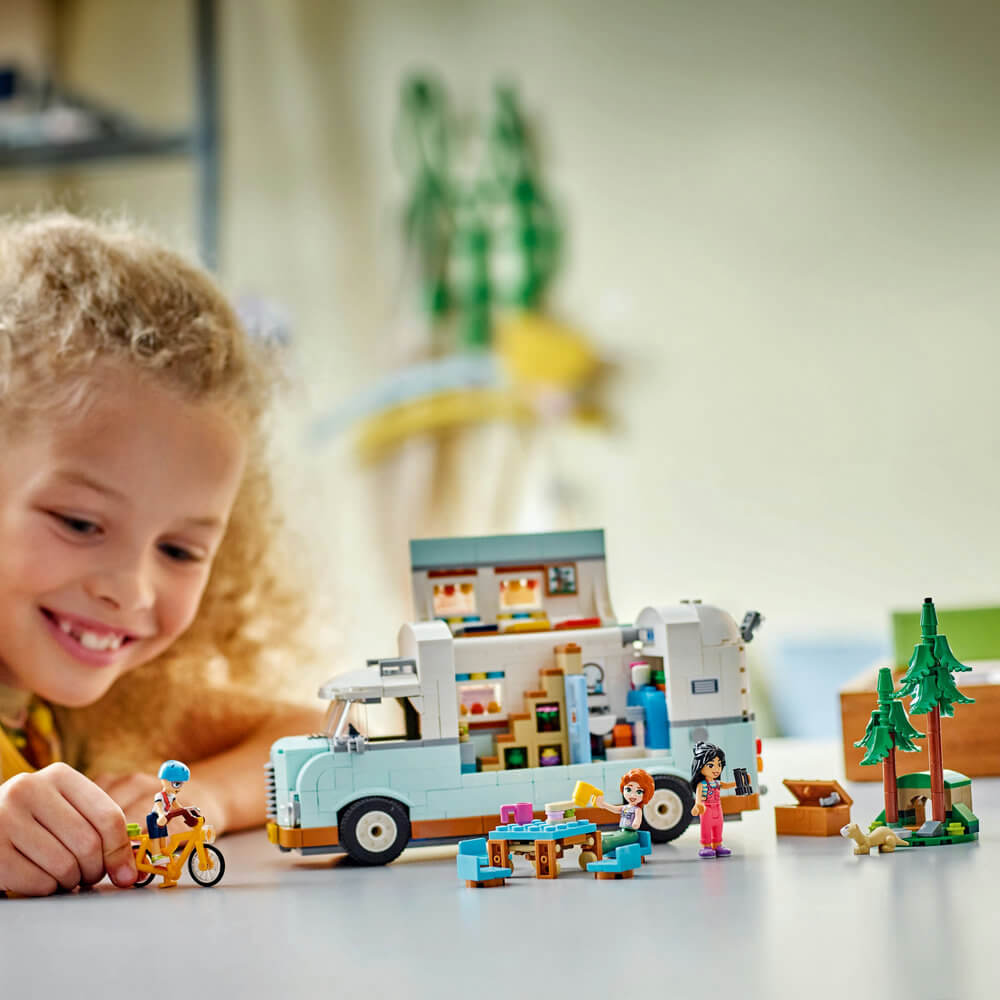 lego camper LEGO® Friends Friendship Camper Van Adventure Building Kit 42663 – Maziply Toys
