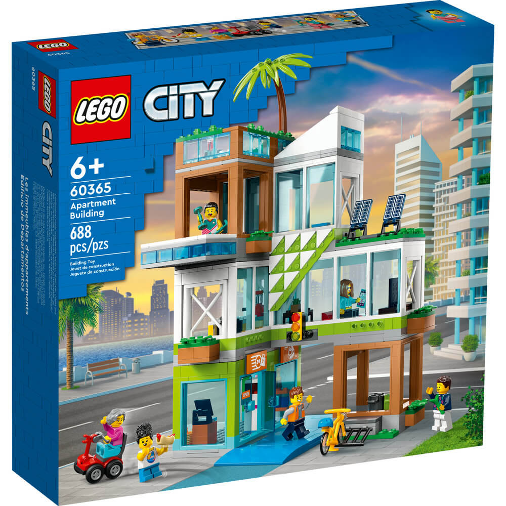 LEGO® City Apartment Building 60365 Building Toy Set (688 Pieces) front of the box