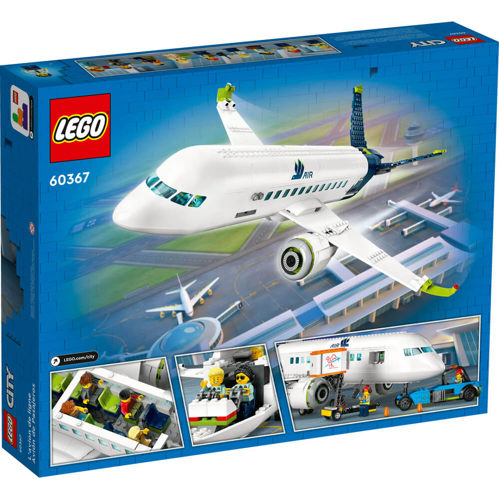 LEGO® City Passenger Airplane 913 Piece Building Set (60367) back of the box