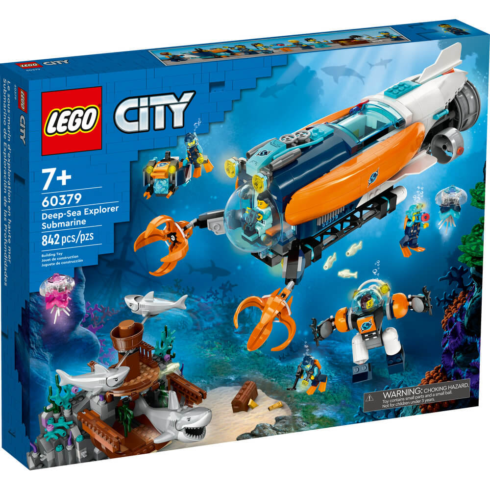 LEGO® City Deep-Sea Explorer Submarine 60379 Building Toy Set (842 Pieces) front of the box