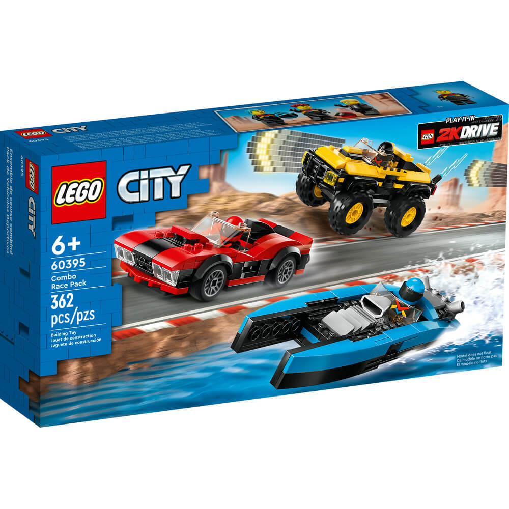 LEGO® City Combo Race Pack 60395 Building Toy Set (362 Pieces) front of the box