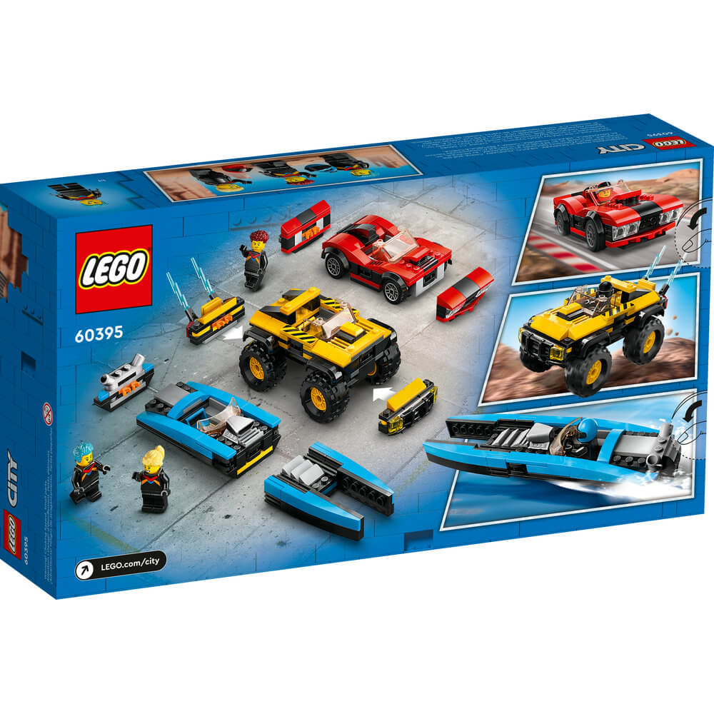 LEGO® City Combo Race Pack 60395 Building Toy Set (362 Pieces) back of the box