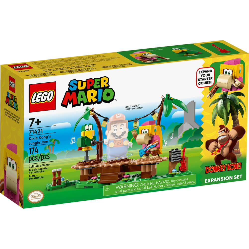 LEGO® Super Mario™ Dixie Kong’s Jungle Jam Expansion Set 71421 Building Toy Set (174 Pieces) Front of the box
