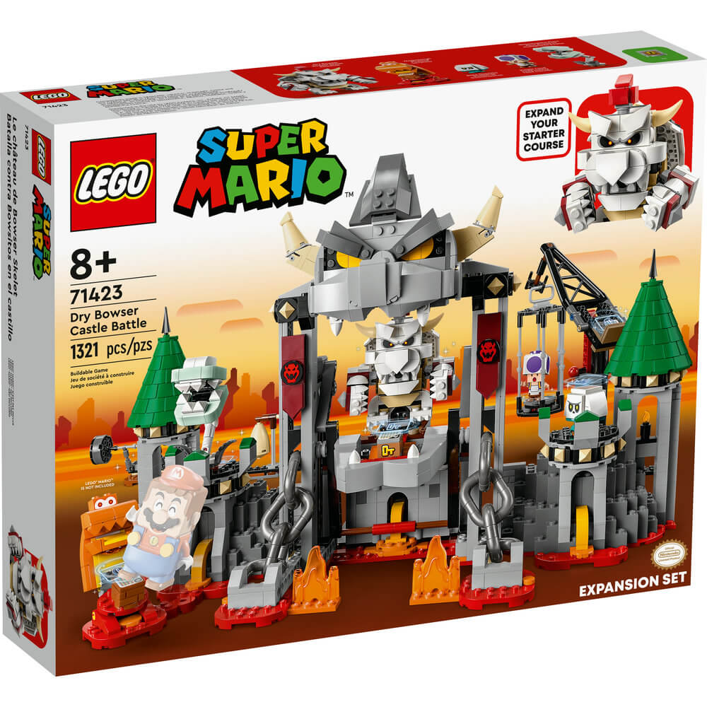 LEGO® Super Mario™ Dry Bowser Castle Battle Expansion Set 71423 (1,321 Pieces) front of the box