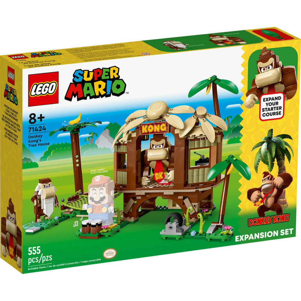 LEGO® Super Mario™ Donkey Kong’s Tree House Expansion Set 71424 Building Toy Set (555 Pieces) front of the box